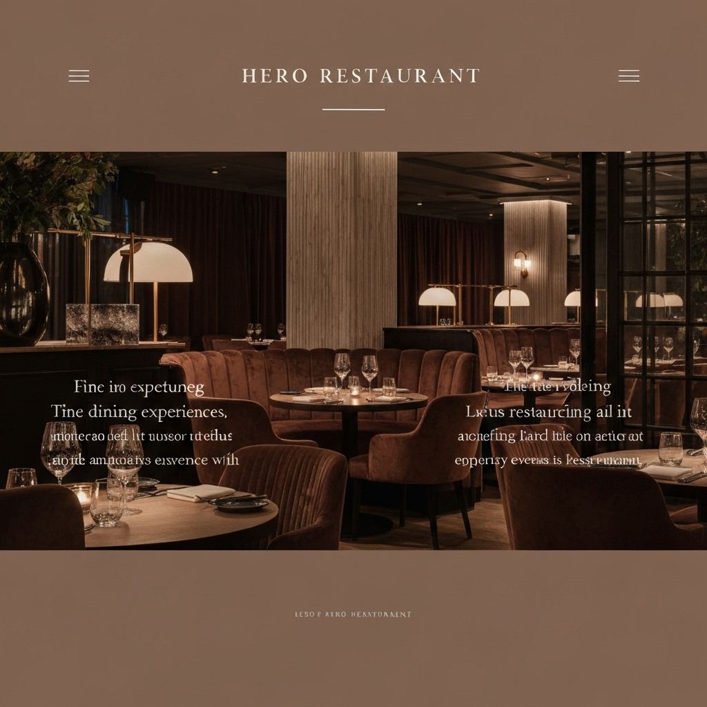 هوية بصرية لمطعم فاخر